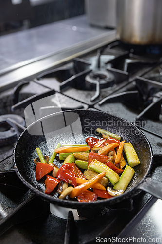 Image of Grilled vegetables in a pan