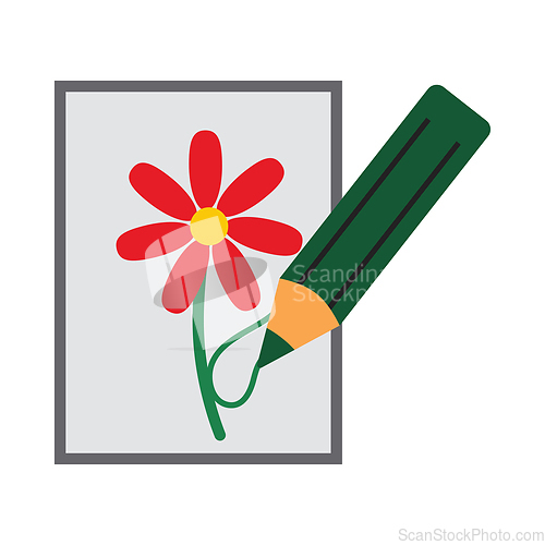 Image of Icon Of Sketch With Pencil