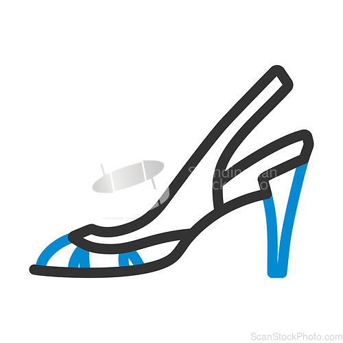 Image of Woman Heeled Sandal Icon
