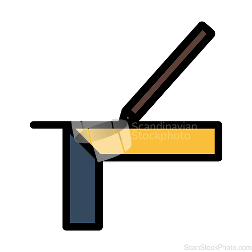 Image of Pencil Line With Scale Icon