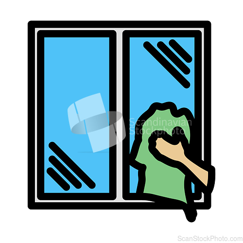 Image of Hand Wiping Window Icon