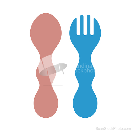 Image of Baby Spoon And Fork Icon