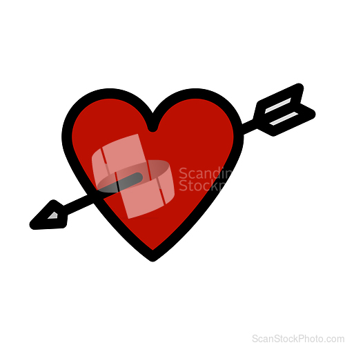 Image of Pierced Heart By Arrow Icon