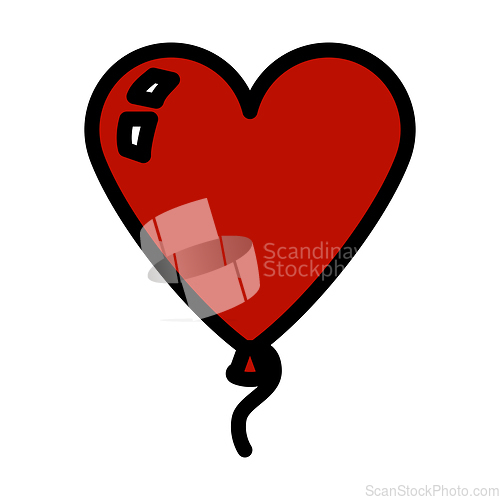 Image of Heart Shape Balloon Icon