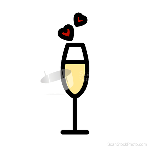 Image of Champagne Glass With Heart Icon