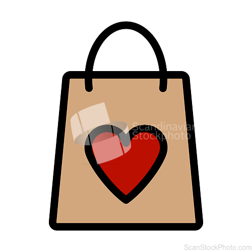 Image of Shopping Bag With Heart Icon