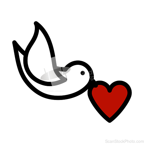 Image of Dove With Heart Icon