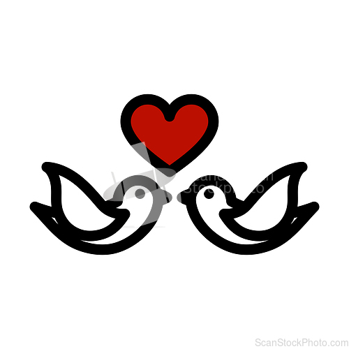 Image of Dove With Heart Icon