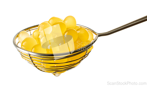 Image of yellow balls for bubble tea