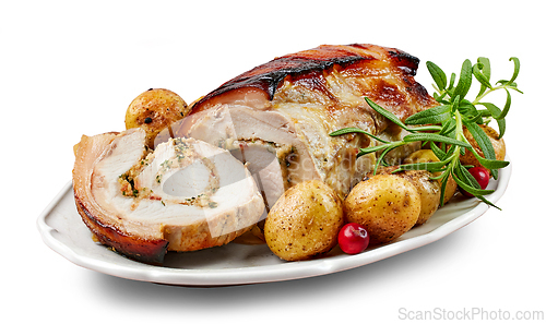Image of roast pork with potatoes