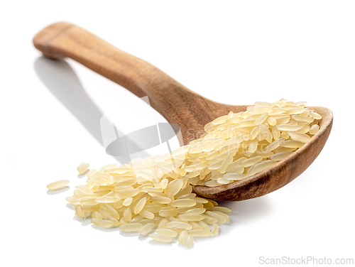 Image of spoon of raw rice