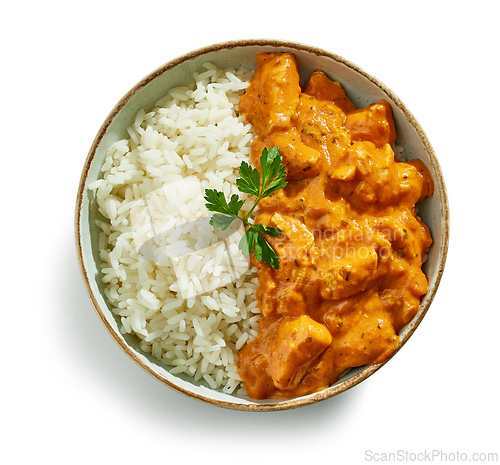 Image of bowl of Chicken Tikka Masala with Rice