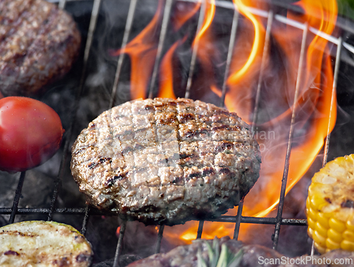 Image of grilled burger patty