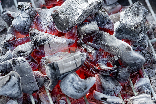Image of burning grill coals