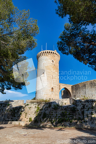 Image of Bellver Castle in Palma de Mallorca, Balearic Islands Mallorca Spain.