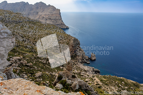 Image of View from Mirador de Es Colomer, Balearic Islands Mallorca Spain.