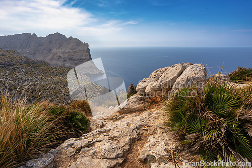 Image of View from Mirador de Es Colomer, Balearic Islands Mallorca Spain.