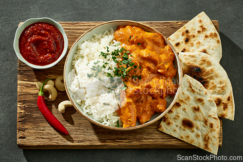 Image of bowl of Chicken Tikka Masala with Rice