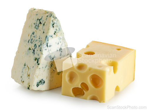 Image of pieces of different cheese