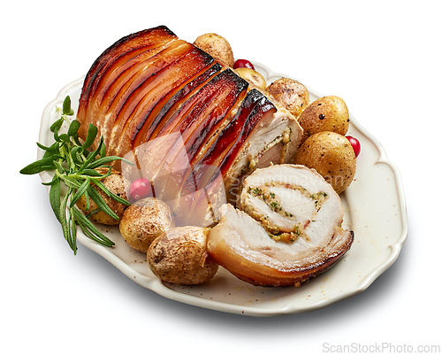 Image of roast pork with potatoes