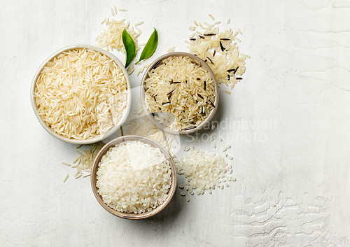 Image of different types of rice