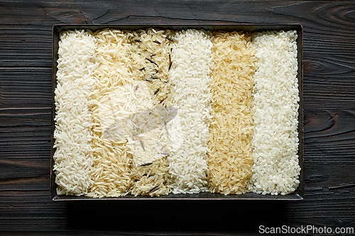 Image of different types of rice