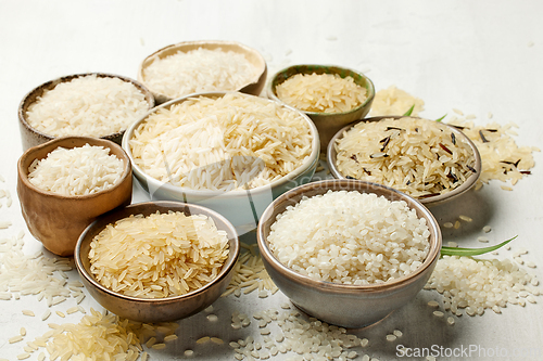 Image of different types of rice