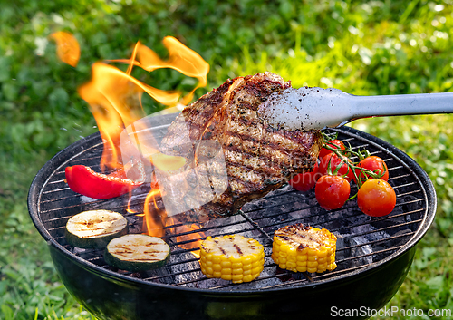 Image of freshly grilled beef steak