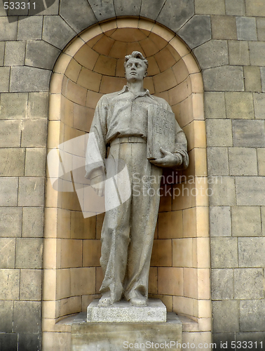 Image of Socialist realism worker statue