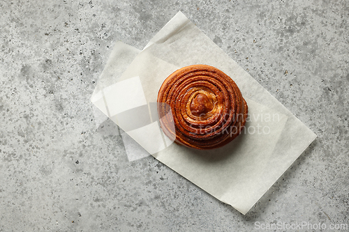 Image of freshly baked cinnamon roll
