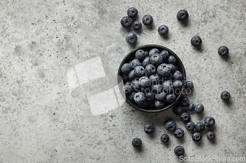 Image of bowl of fresh blueberries