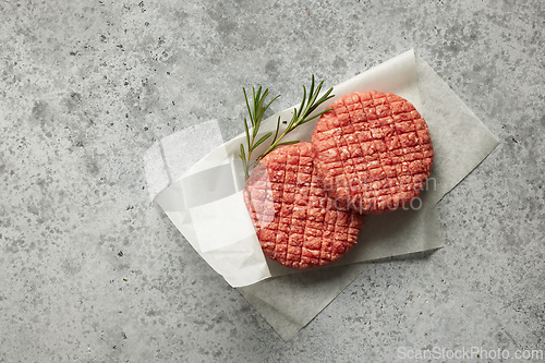 Image of fresh raw burger meat
