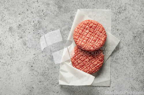 Image of fresh raw burger meat