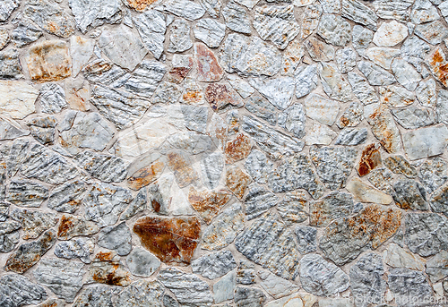 Image of Close up of old stone wall texture