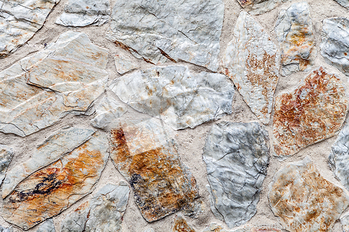 Image of Close up of old stone wall texture