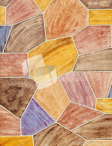 Image of Colorful stone tiles, background, texture