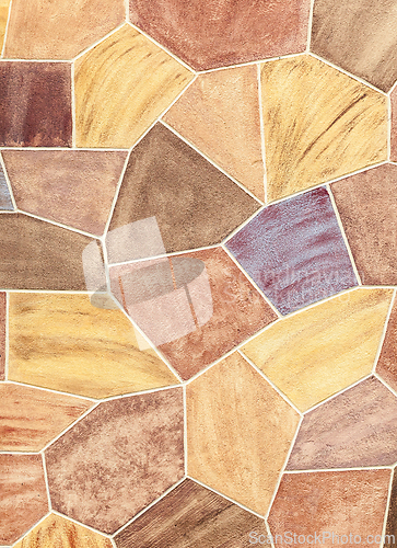 Image of Colorful stone tiles, background, texture