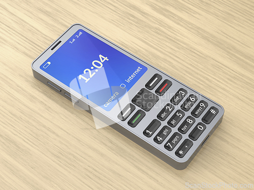 Image of Silver mobile phone