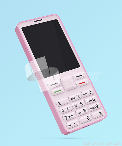 Image of Pink plastic mobile phone