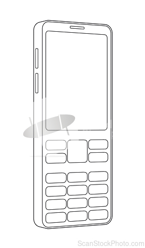 Image of Sketch of mobile phone
