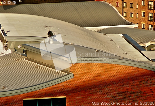 Image of Roof tops view at the end of the day