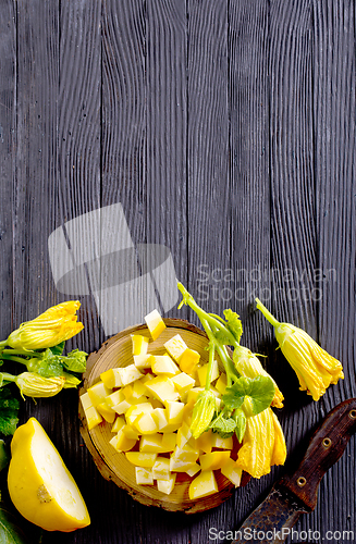 Image of Fresh patisons on wooden table