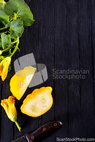 Image of Fresh patisons on wooden table
