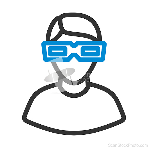 Image of Man With 3d Glasses Icon