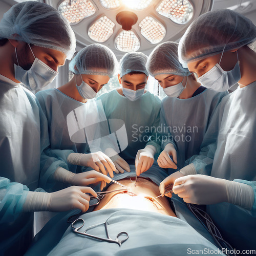 Image of medical team performing an operation