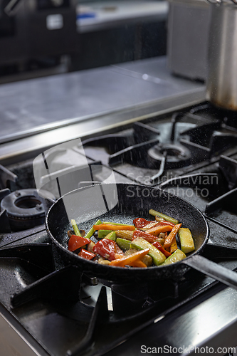 Image of Delicious grilled vegetables cooking