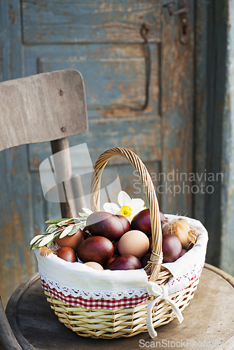 Image of Easter eggs basket