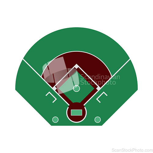 Image of Baseball Field Aerial View Icon