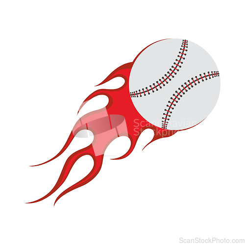 Image of Baseball Fire Ball Icon