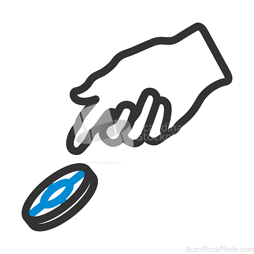 Image of Hand Throwing Gamble Chips Icon
